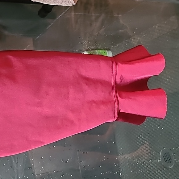 Prettylittlething Maroon Wine mermaid peplum Bandage Cocktail party dress - Picture 3 of 8